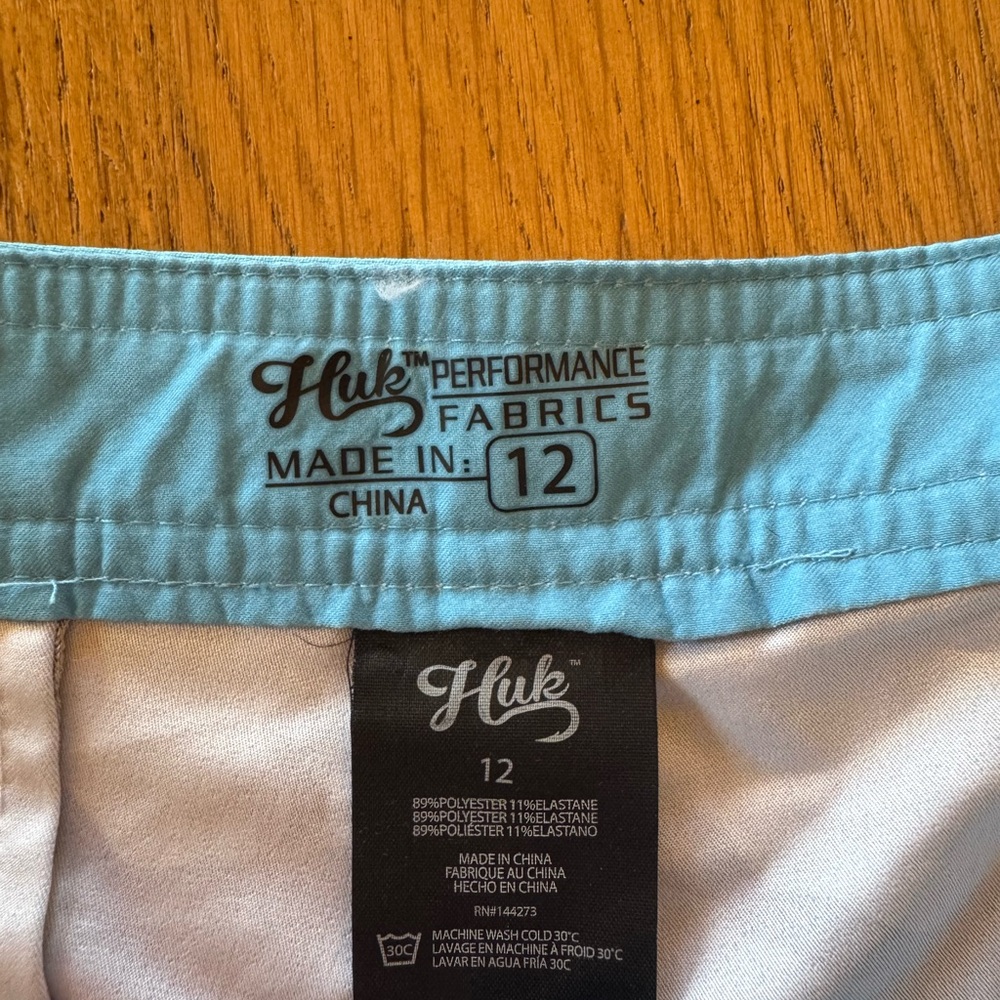 Huk Light Blue Performance Lined Shorts - Picture 3 of 5